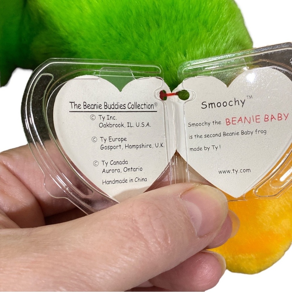 ty Vintage Beanie Buddy Smoochy the Frog with Swing and Tush Tags - Picture 7 of 7